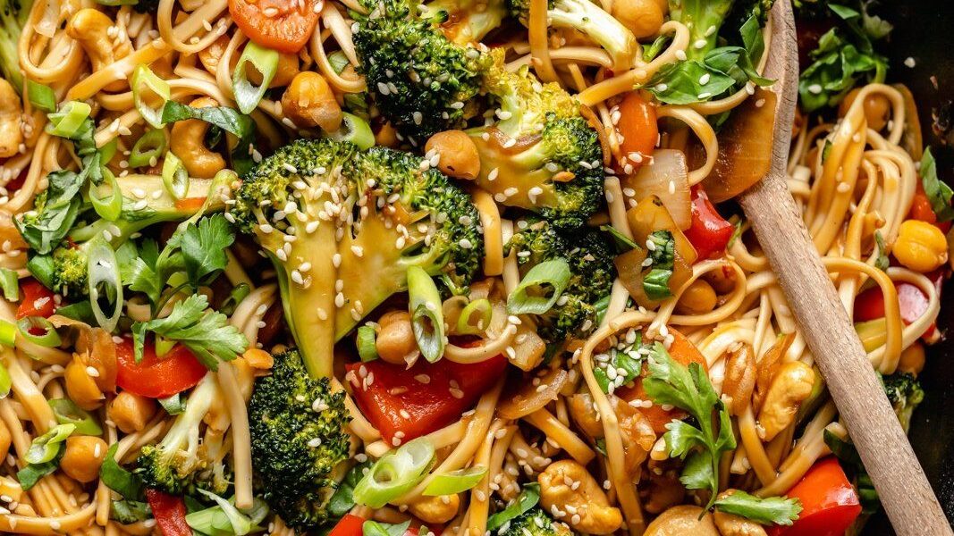 30 Minute Vegan Stir Fry Sesame Noodles | Ambitious Kitchen