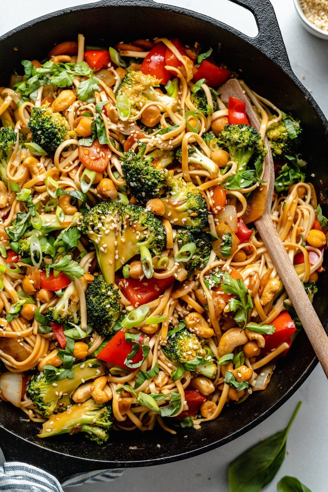 30 Minute Vegan Stir Fry Sesame Noodles | Ambitious Kitchen