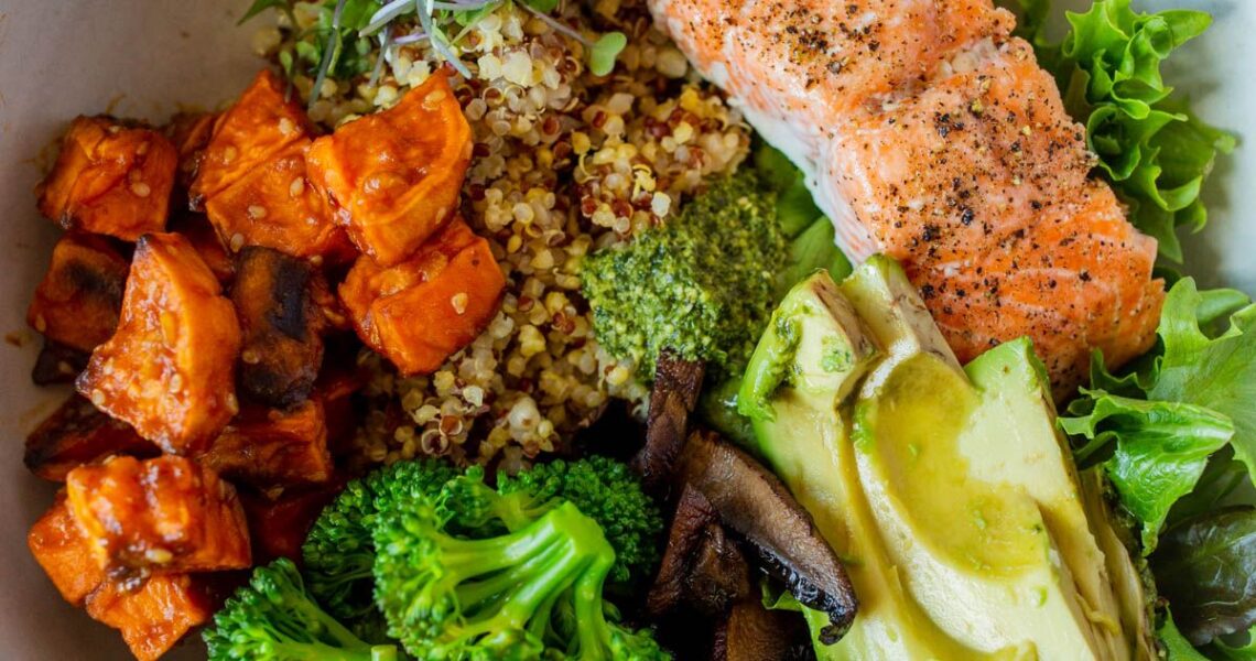 Ancient Grain Bowls with Salmon