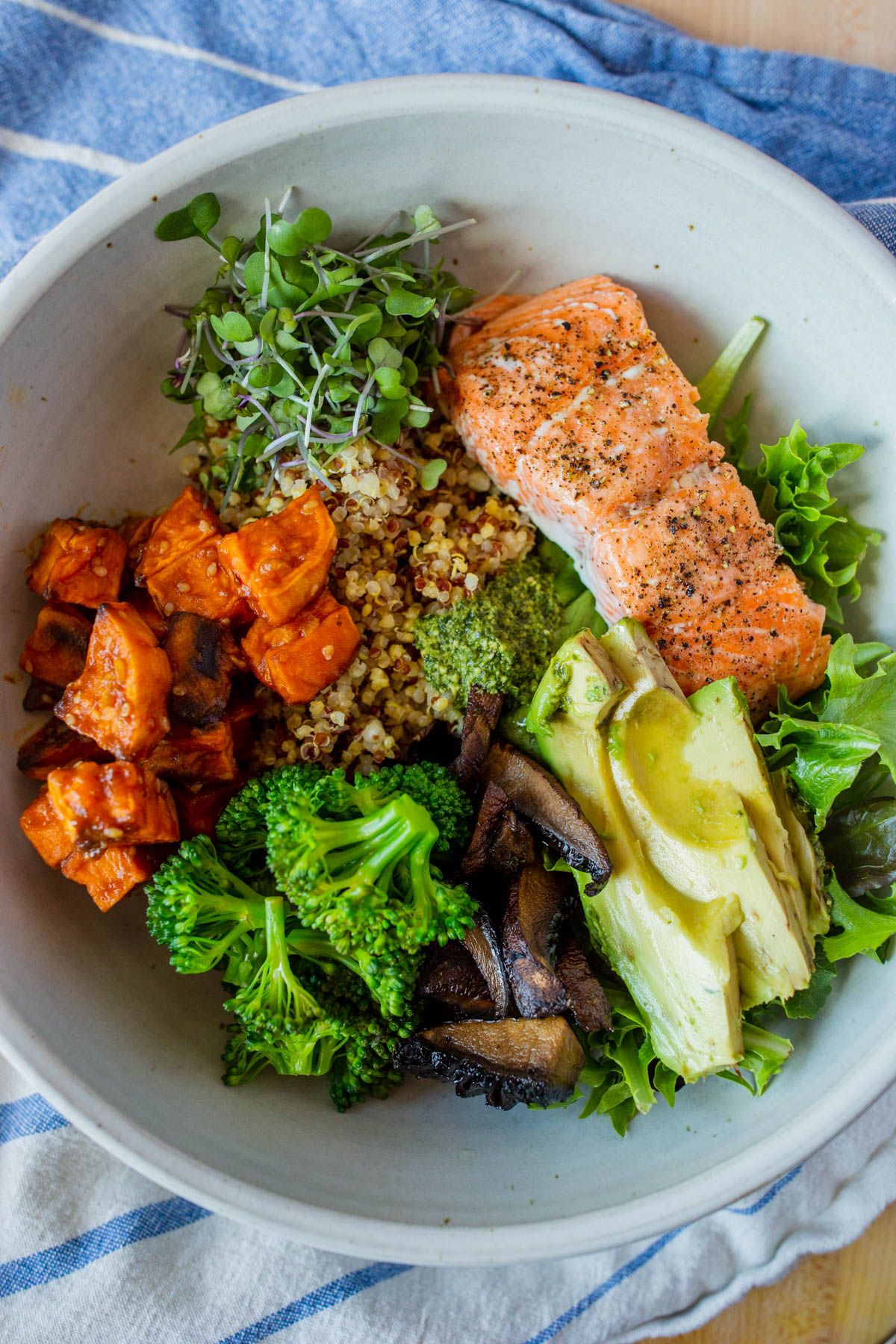 Ancient Grain Bowls with Salmon