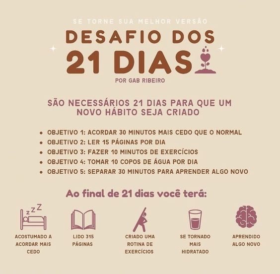 Apenas 21 dias para MUDAR de VIDA!