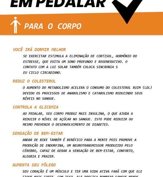 Benefícios em Pedalar