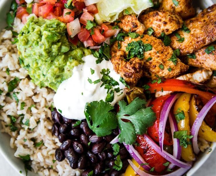 Chicken Fajita Burrito Bowl | The Modern Proper