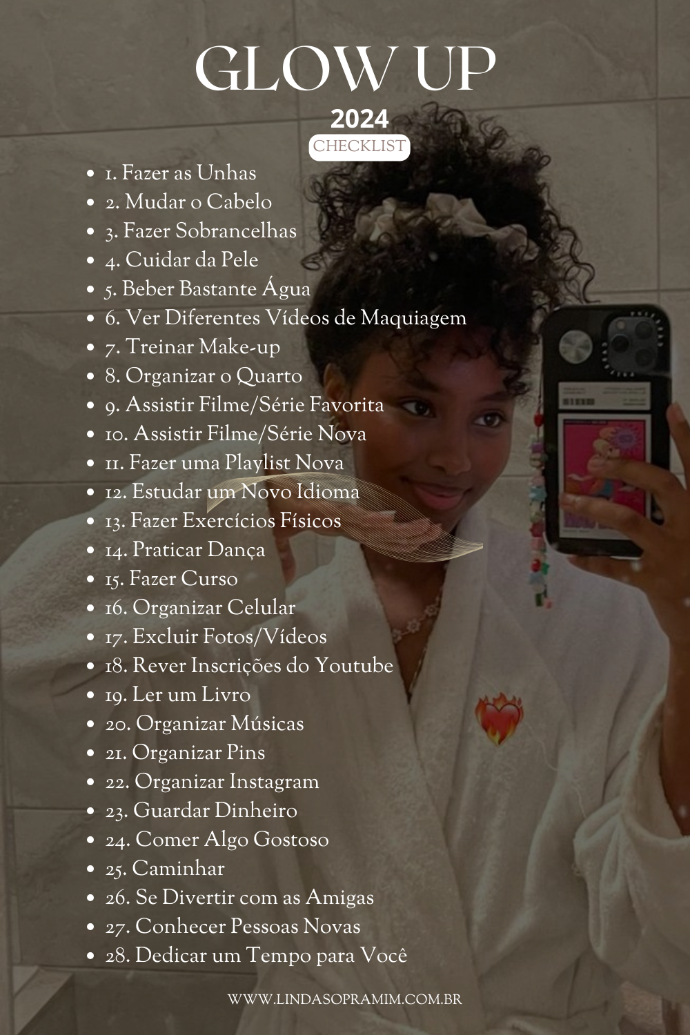 Glow up: Checklist 2024 ✨️🤍