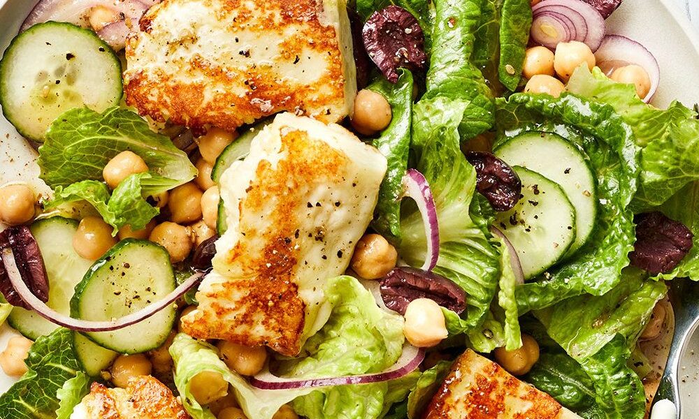 Grilled Halloumi Cheese Salad Recipe