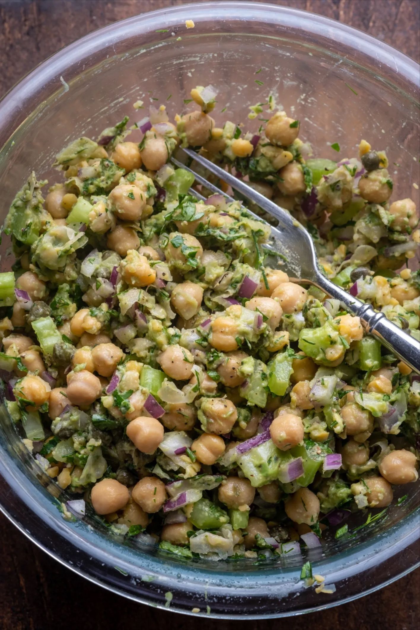 Herb Smashed Chickpea Salad Stuffed Pitas