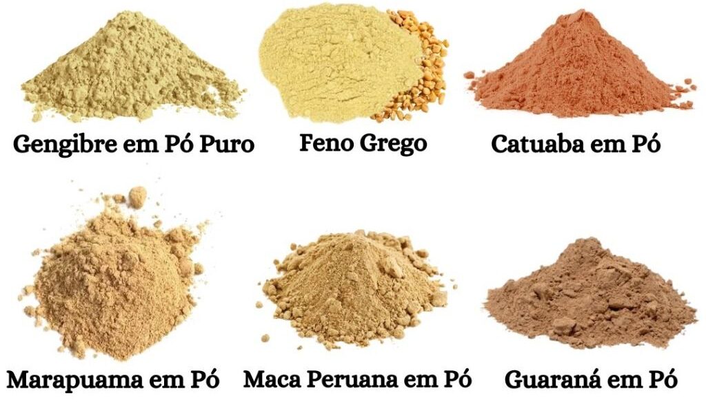 Kit Energético Natural - Feno, Guaraná, Maca Peruana, Marapuama, Catuaba, Gengibre | Shopee Brasil