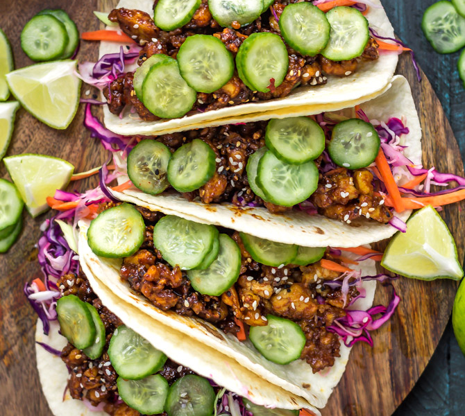 Korean-Inspired Crispy Tofu Tacos - Host The Toast