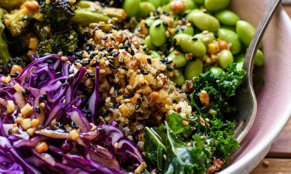 My Go-To Grain Bowl with Charred Broccoli and Sesame-Ginger Sauce