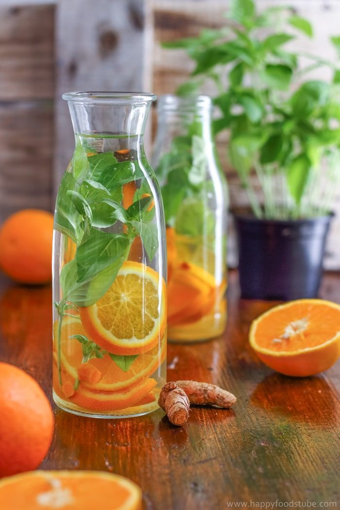Orange Basil Infused Water Recipe - Happy Foods Tube