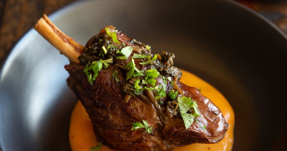 Red Wine & Minty Lamb Shanks