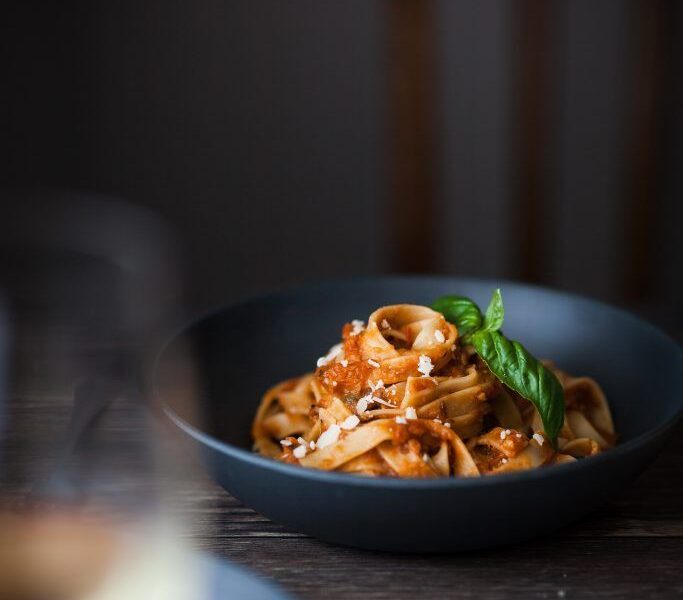 Roasted Aubergine & Sun Dried Tomato Tagliatelle