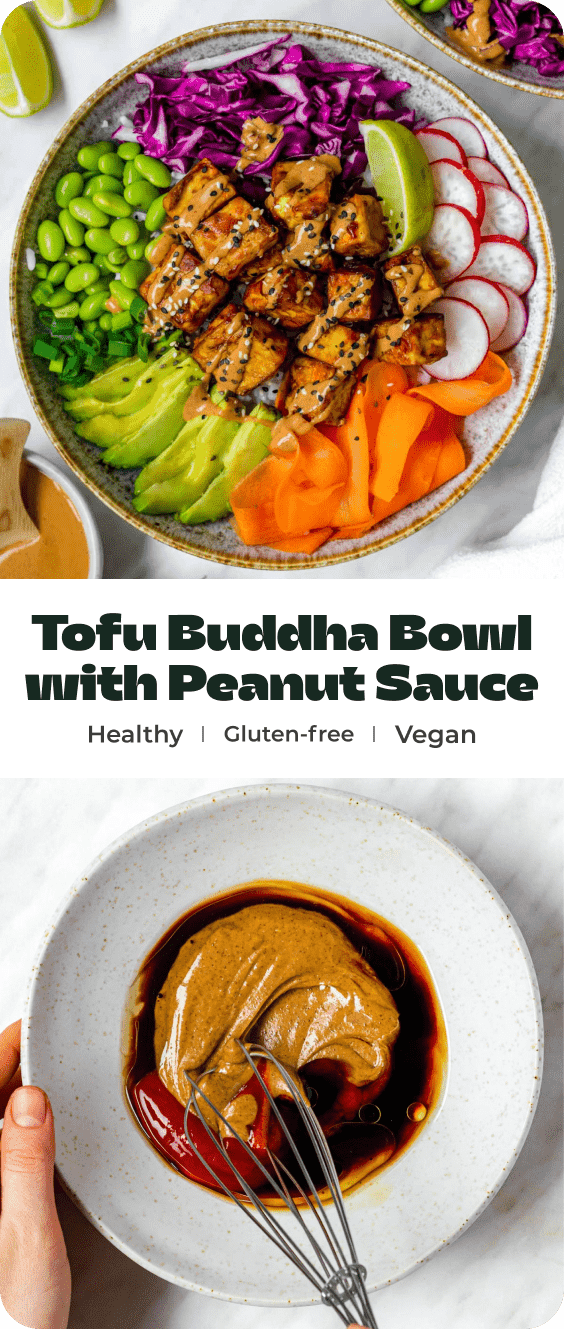 Tofu Buddha Bowl with Peanut Sauce (Vegan) - Sunglow Kitchen