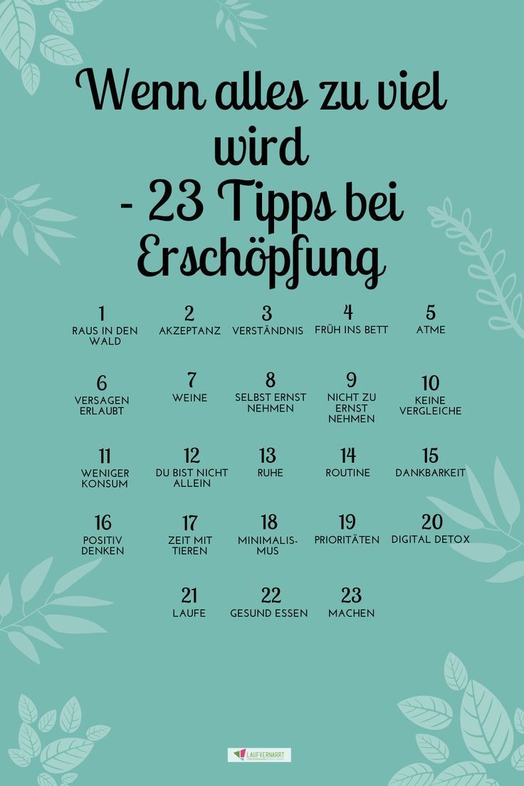 Wenn alles zu viel wird - 23 Tipps zur Selbsthilfe bei Erschöpfung