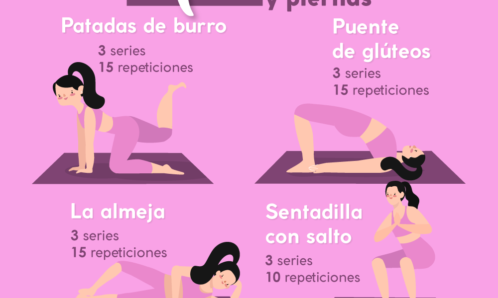 10 minutos y 13 ejercicios para tonificar tus piernas y glúteos