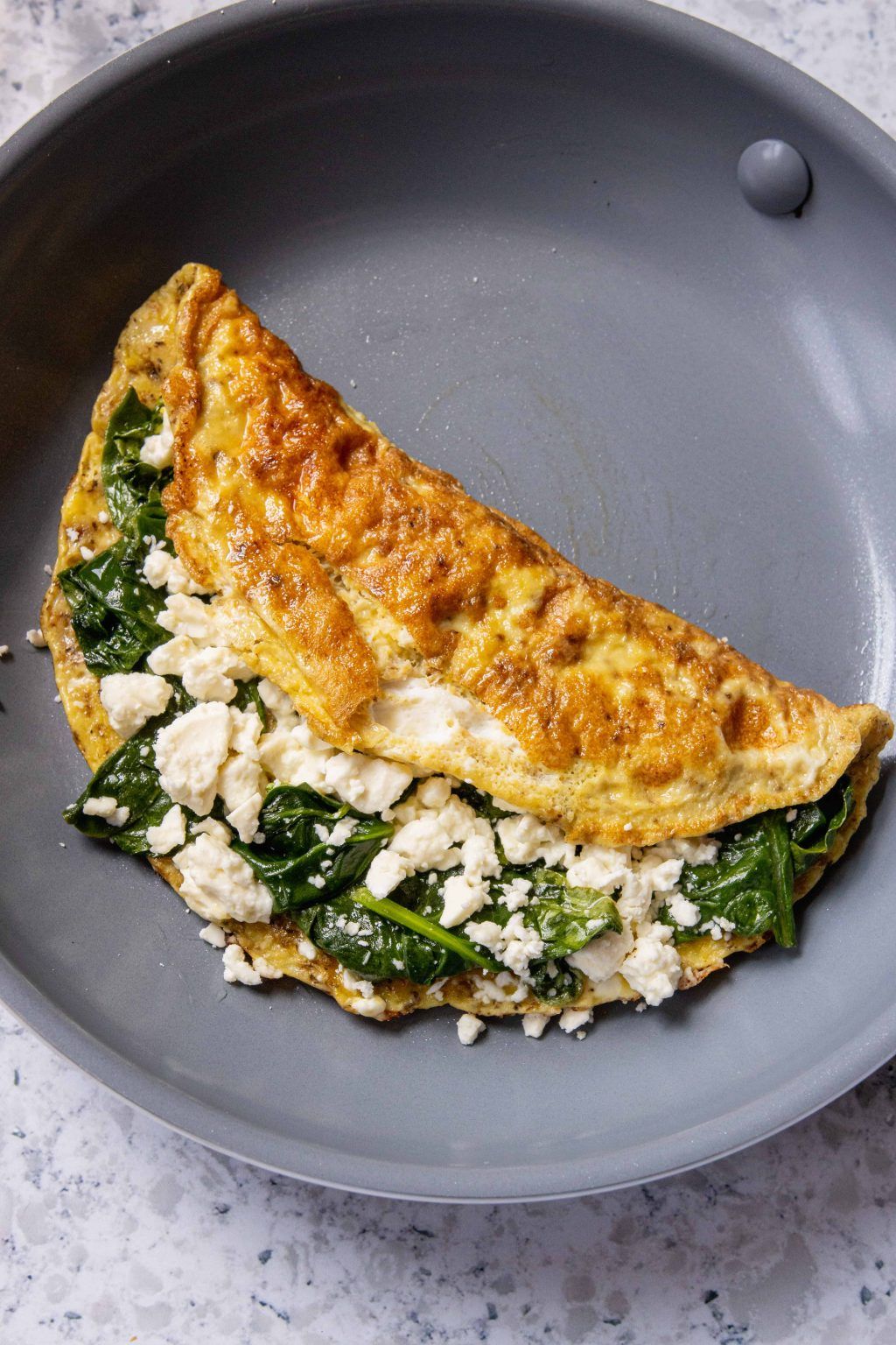 15 Minute Spinach and Feta Omelet