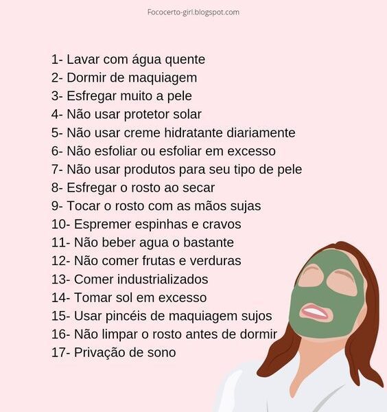17 hábitos ruins que prejudicam a sua pele