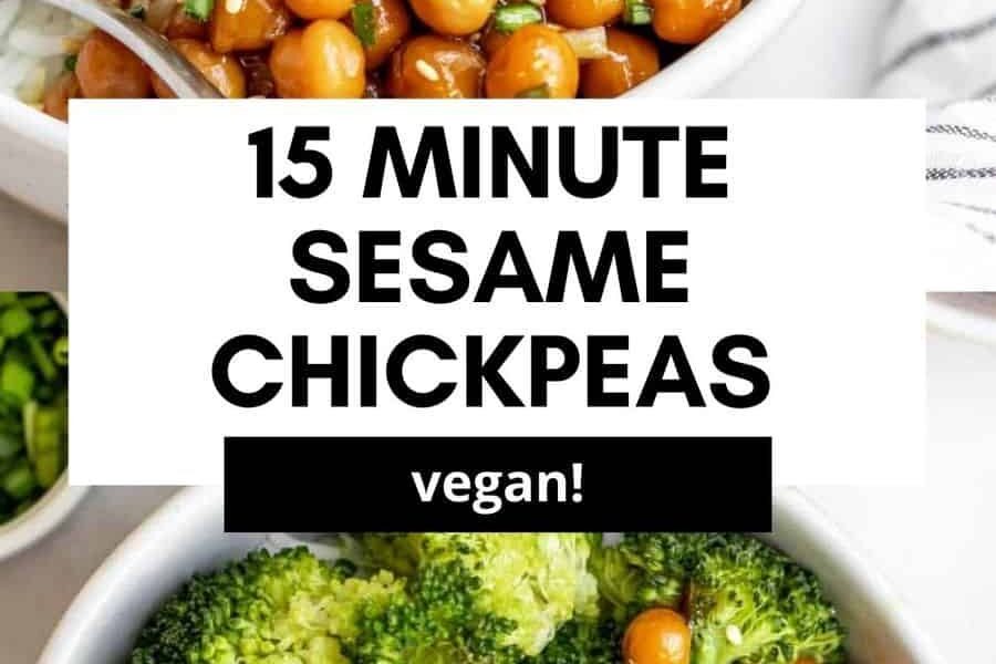 Vegan Sticky Sesame Chickpeas