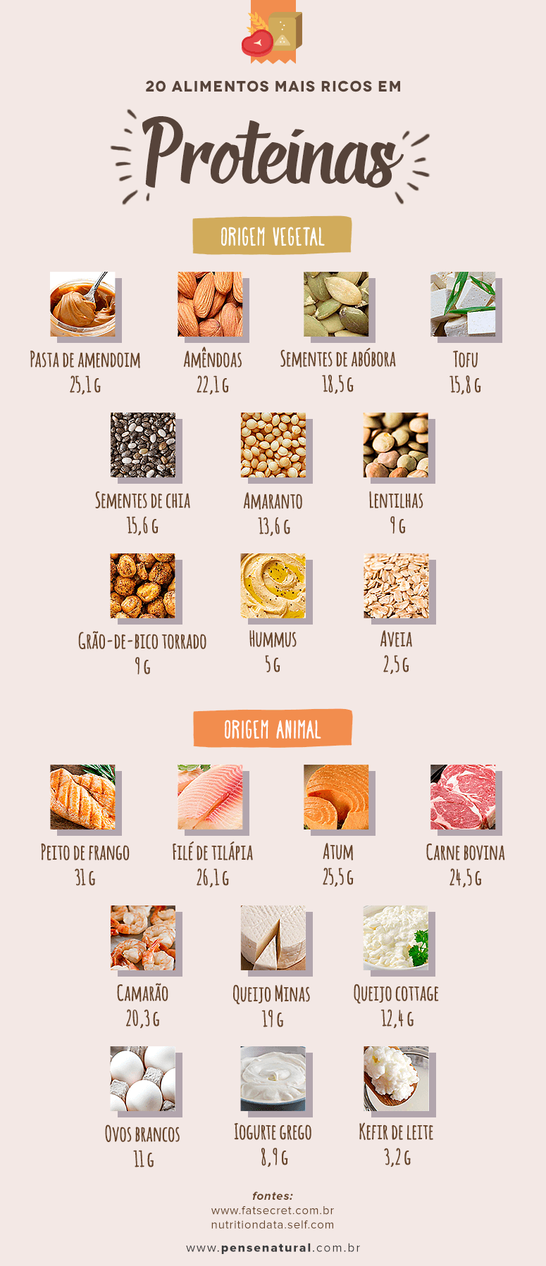 20 alimentos ricos em proteínas animais e vegetais