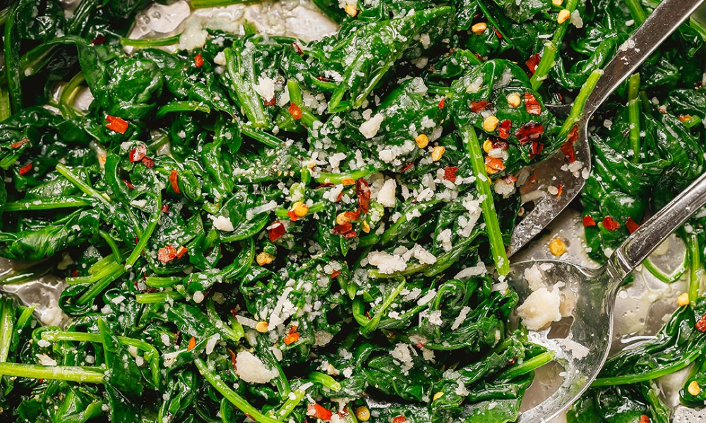 5-Minute Sauteed Lemon Garlic Spinach