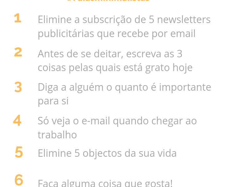 7 dias minimalistas
