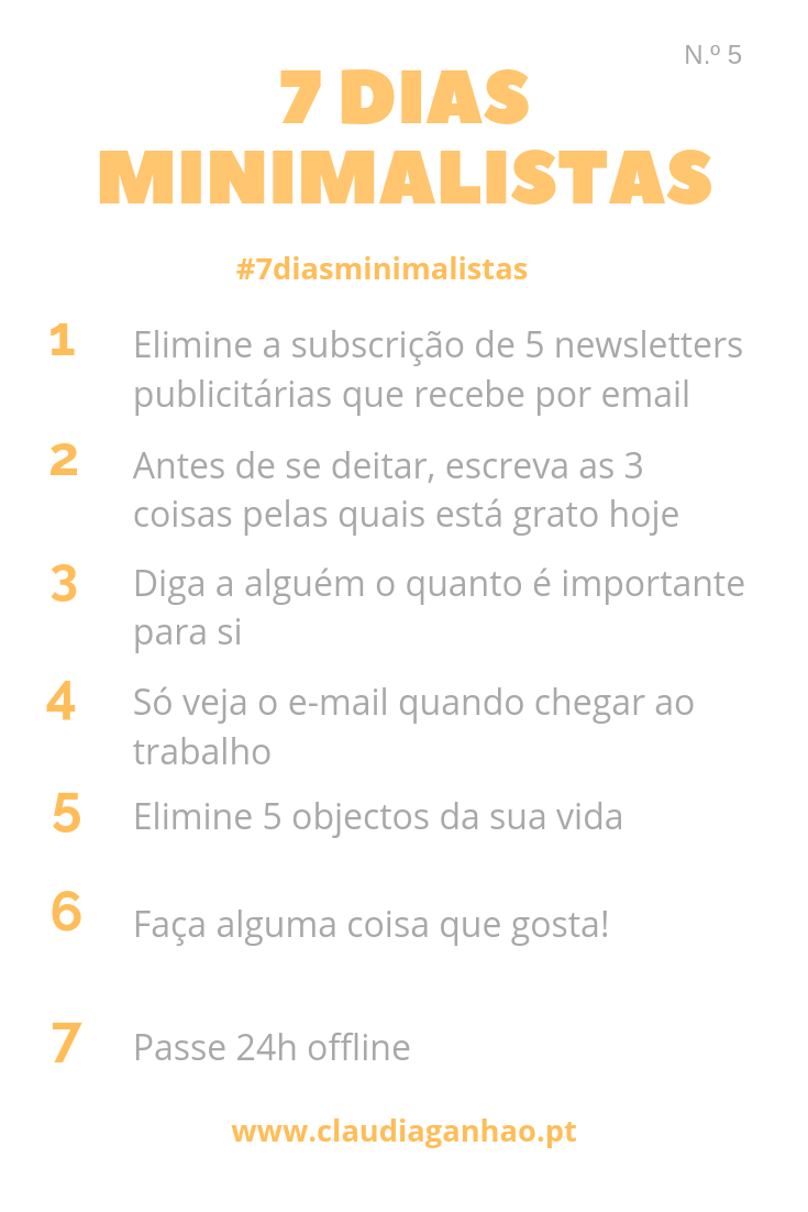 7 dias minimalistas
