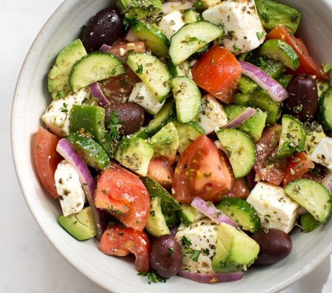 Avocado Greek Salad