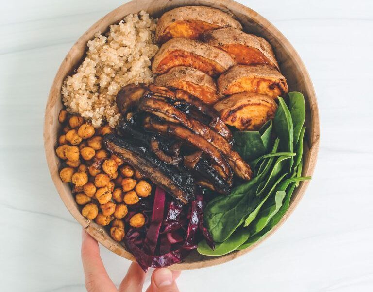 BBQ Portobello Mushroom Quinoa Bowl - Gluten Free & Vegan