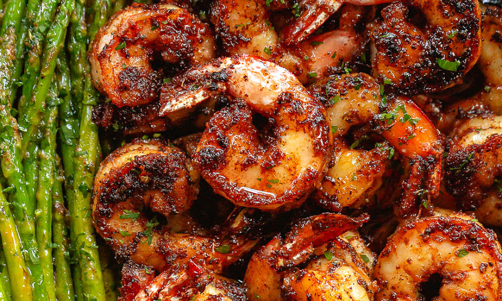 Blackened Shrimp and Asparagus Skillet (20 Minutes)