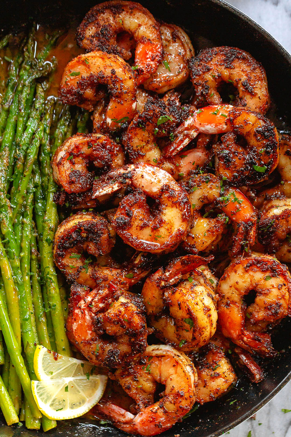 Blackened Shrimp and Asparagus Skillet (20 Minutes)