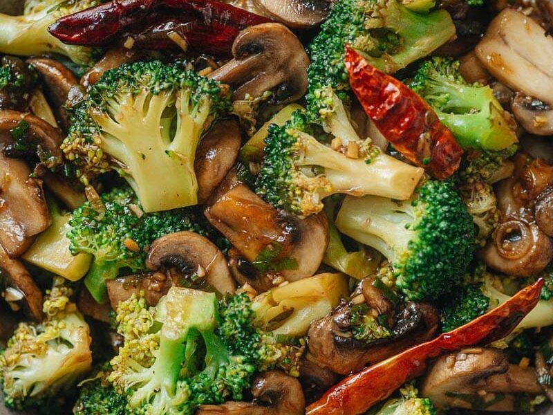 Broccoli and Mushroom Stir Fry