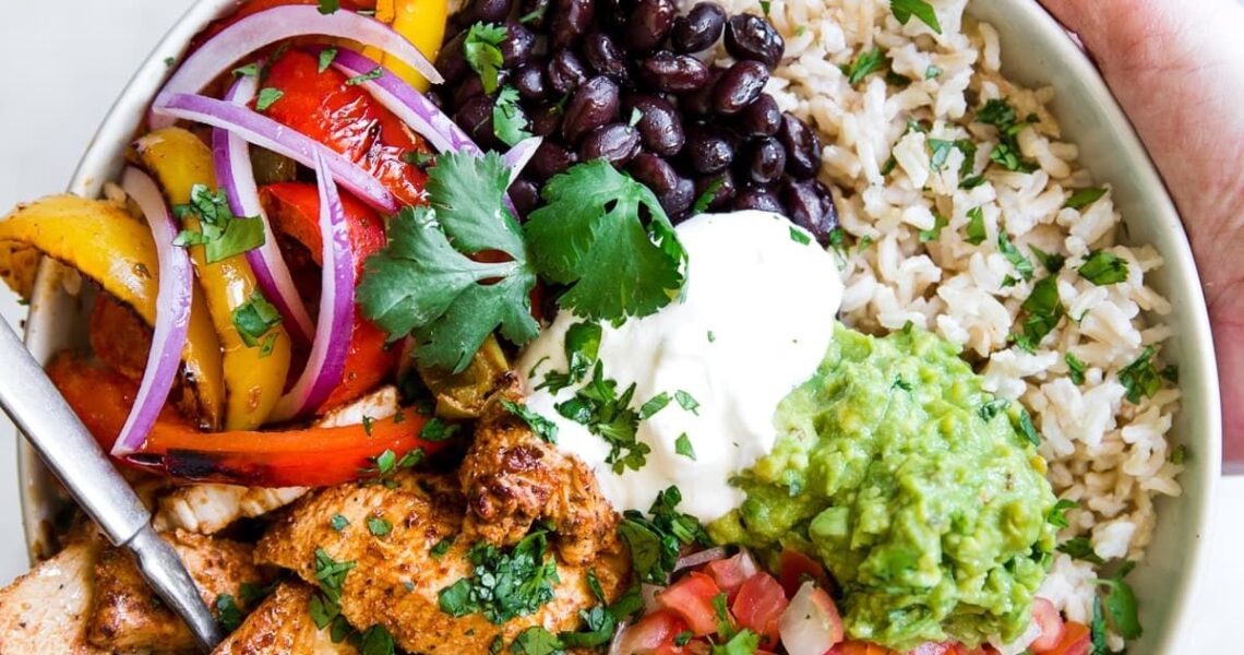 Chicken Fajita Burrito Bowl | The Modern Proper