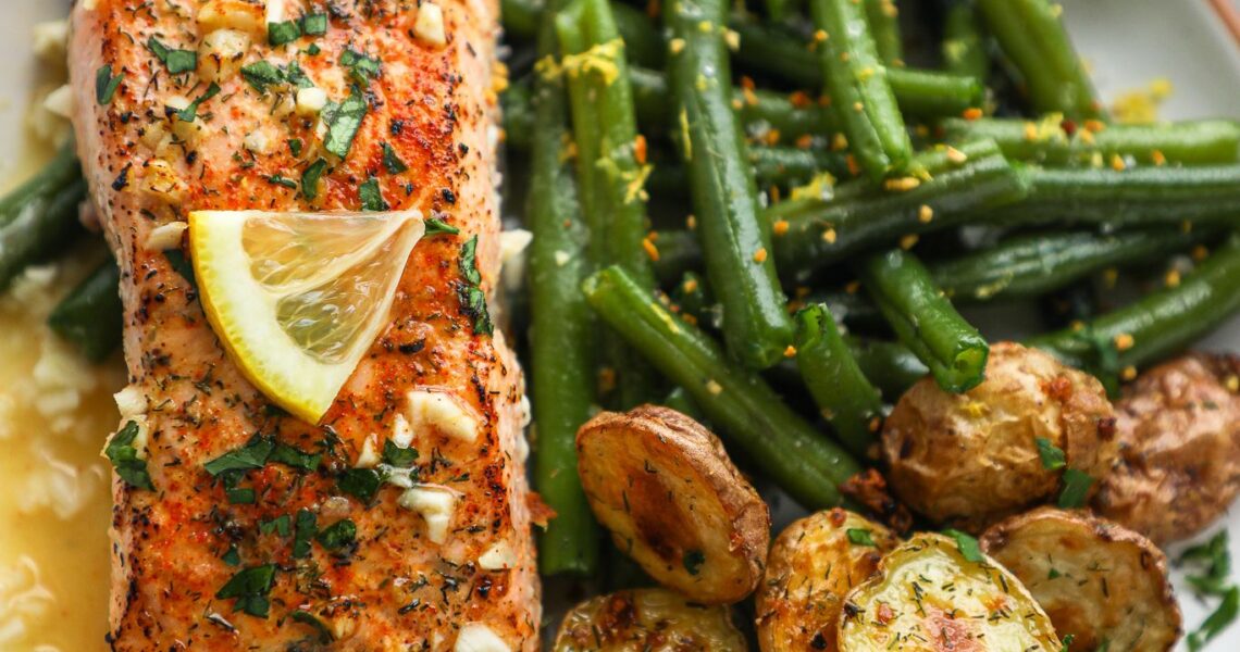 Easy Pan Seared Salmon with Lemon Dijon Sauce