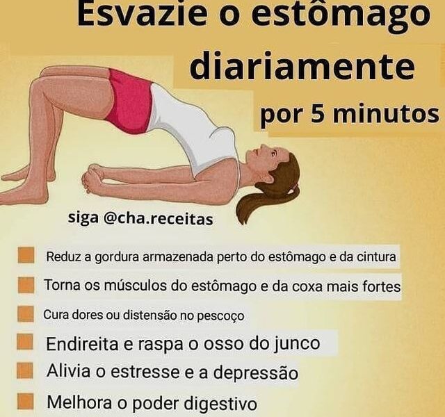 Esvazie o estômago diariamente por 5 minutos