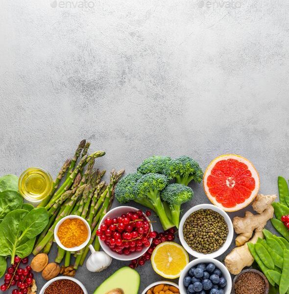 Healthy food background