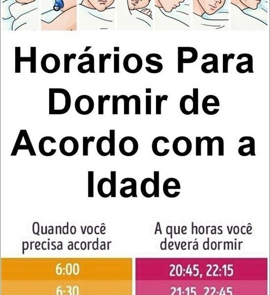 Horários Para Dormir de Acordo com a Idade