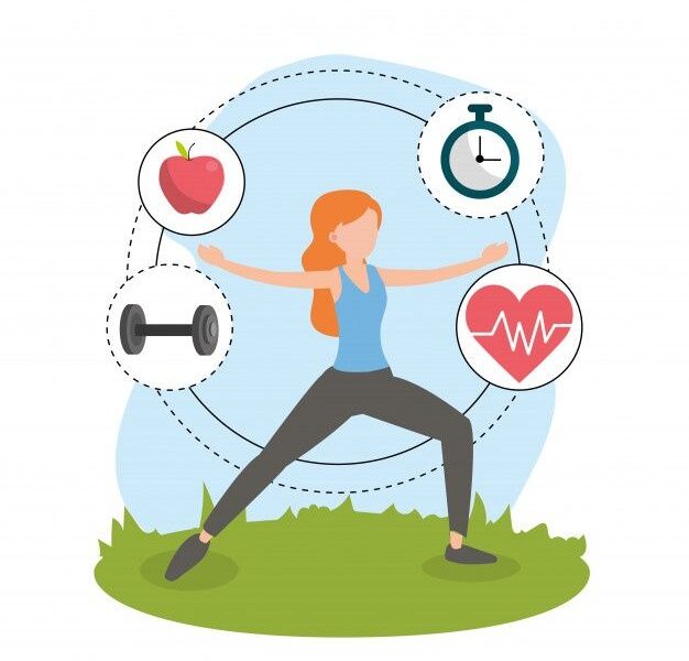 Premium Vector | Health fitness cartoon