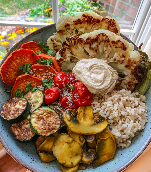 Roasted Vegetable Rice Bowl Recipe | The Feedfeed