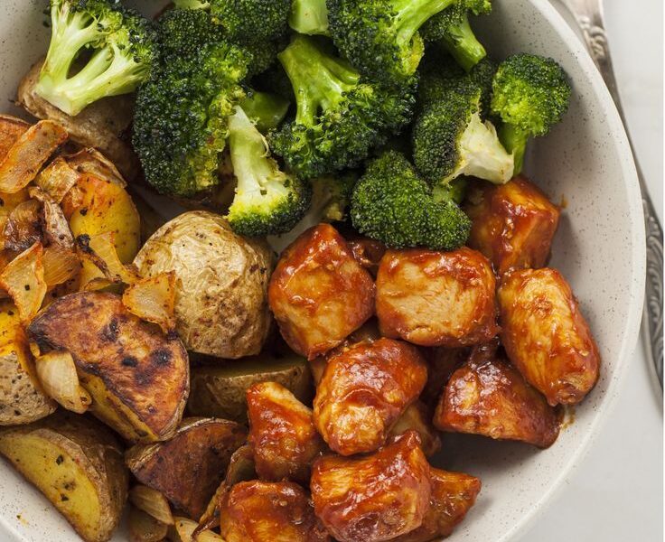 Skinny Chicken and Roasted Potato Bowl