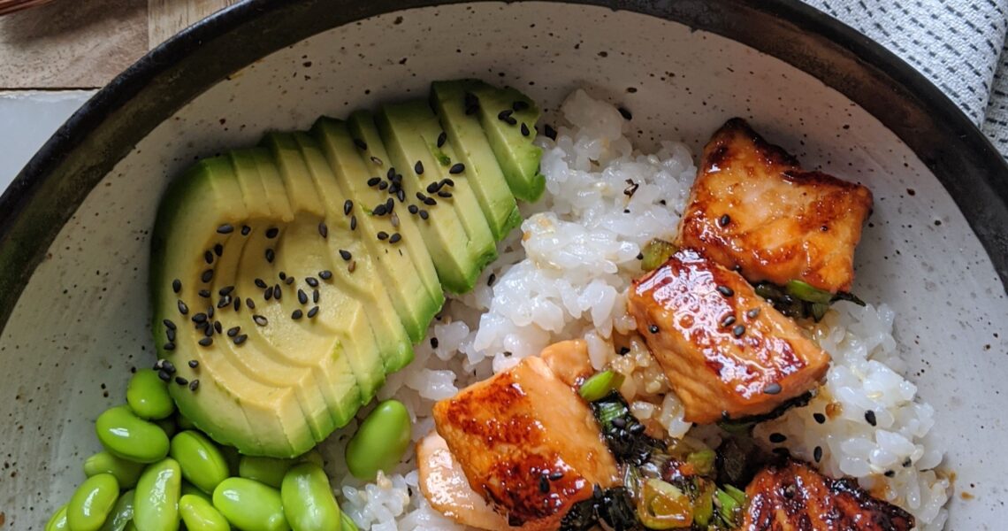 Teriyaki Salmon Sushi Bowl