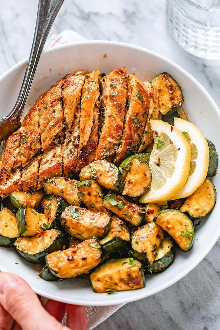 Asado Chicken and Sauteed Lemon Zucchini
