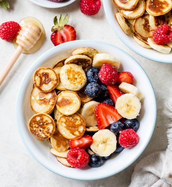 Banana Pancake Cereal (Mini Pancakes) - Skinnytaste