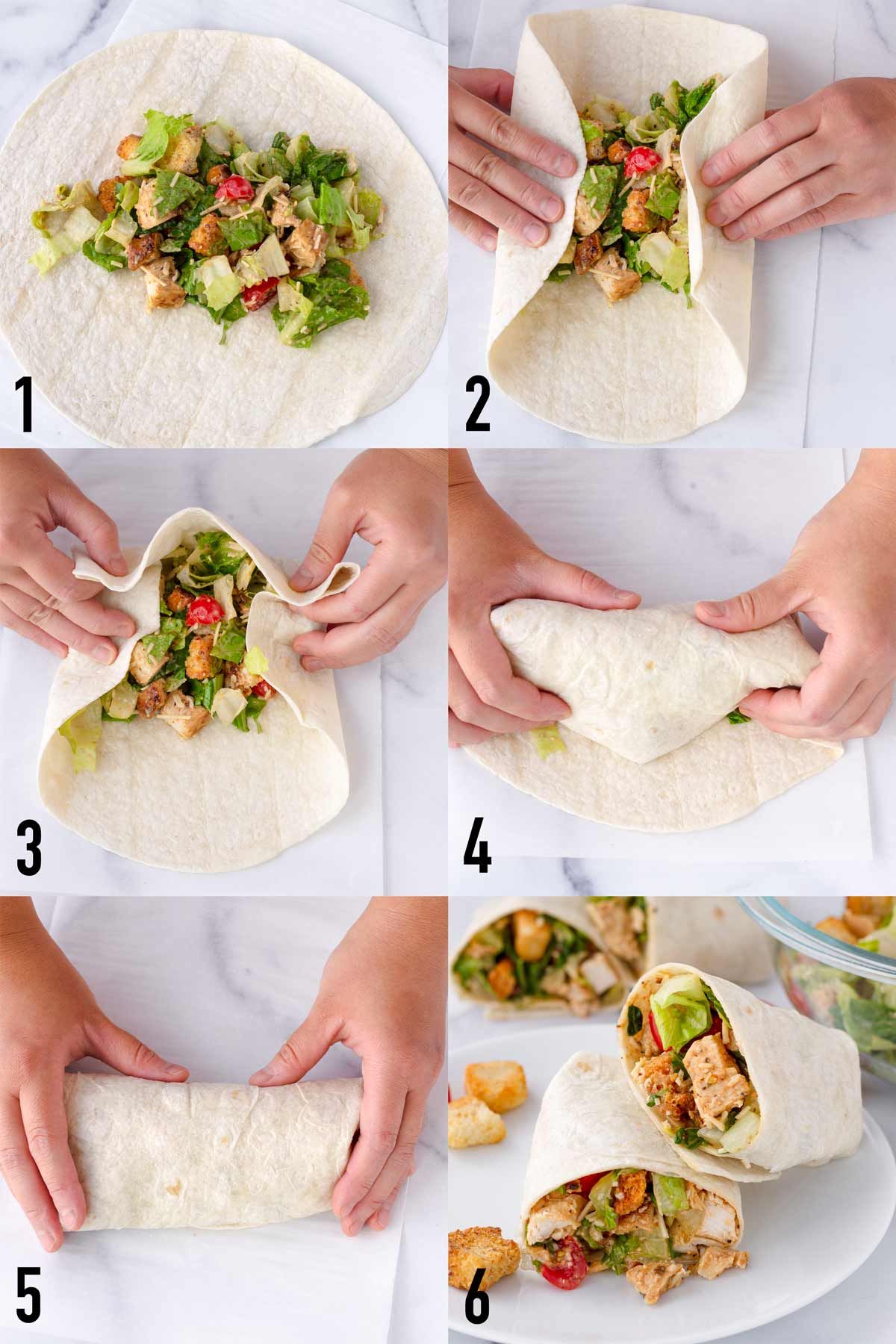 Chicken Caesar Wraps