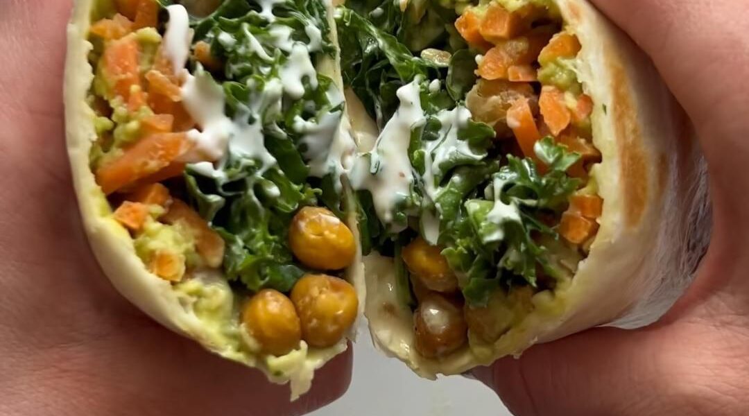Crunchy Kale Caesar Wrap