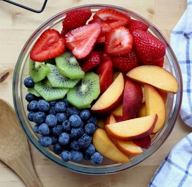Fruit Salad with Honey Lime Dressing