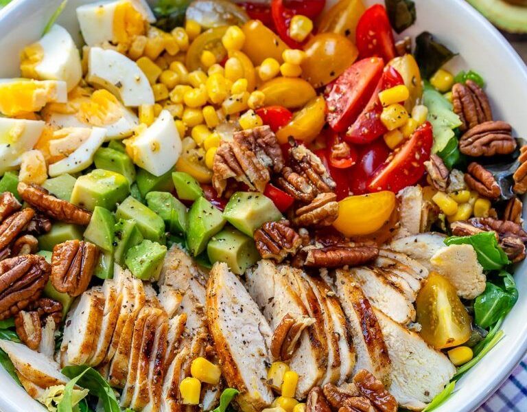 Grilled Chicken Salad + Homemade Sweet Onion Dressing = WINNER!