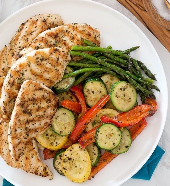 Grilled Garlic and Herb Chicken and Veggies