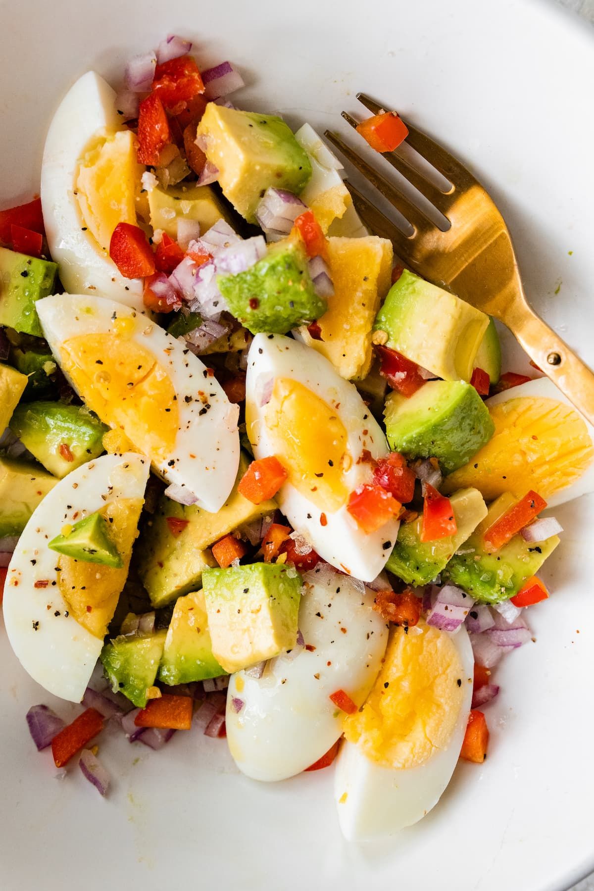 Hard Boiled Egg and Avocado Bowl