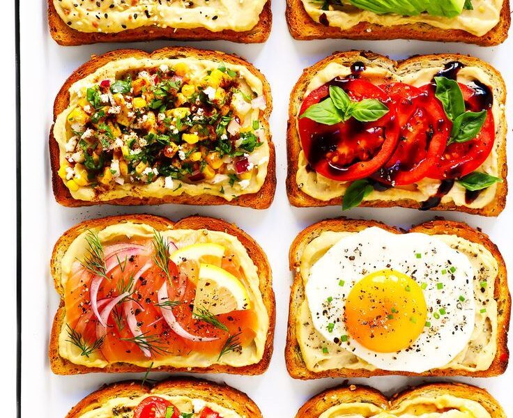 Hummus Toast (8 Ways!) | Gimme Some Oven