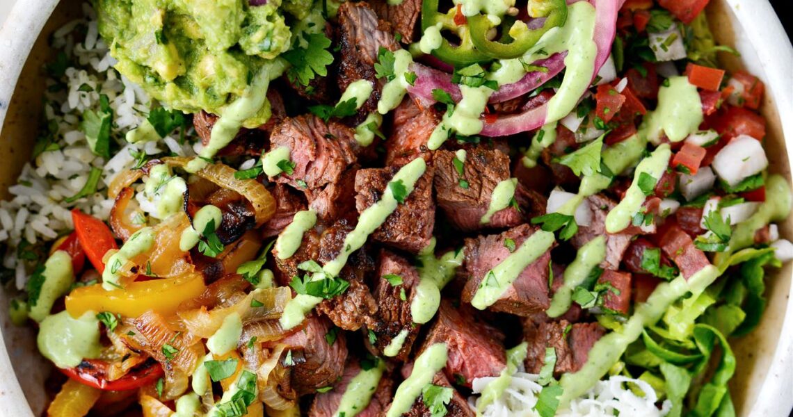 Mexicali Steak Burrito Bowl - Simply Scratch